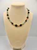 Apatite Nugget & Crystal Necklace – Dark Orange Rondelle Accents