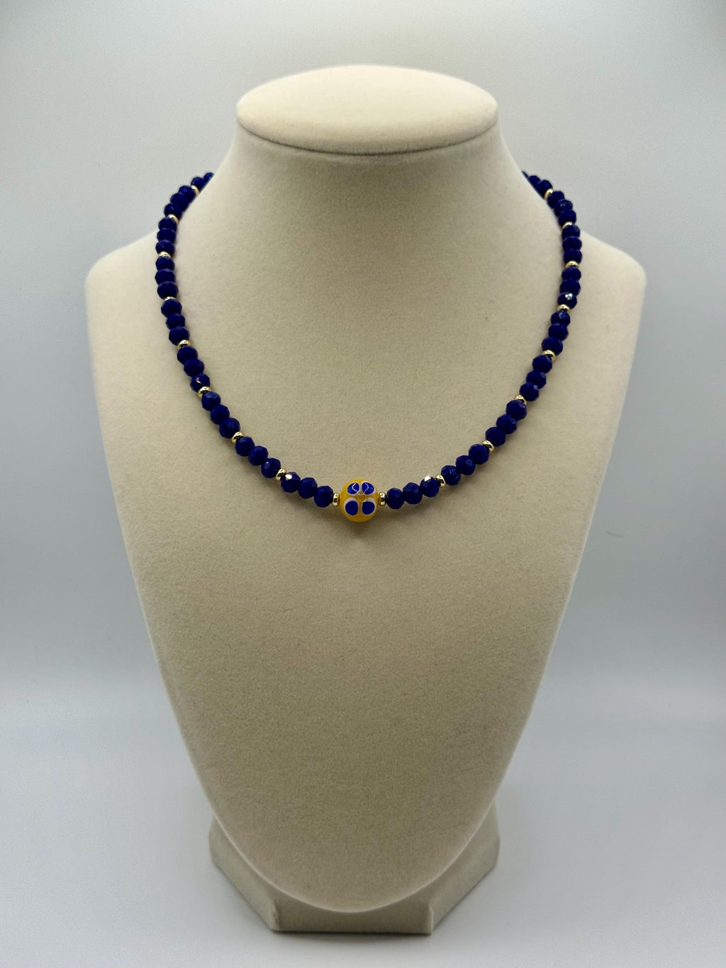 Faceted 6mm Crystal Necklaces with various colors accents - lenght and color varies