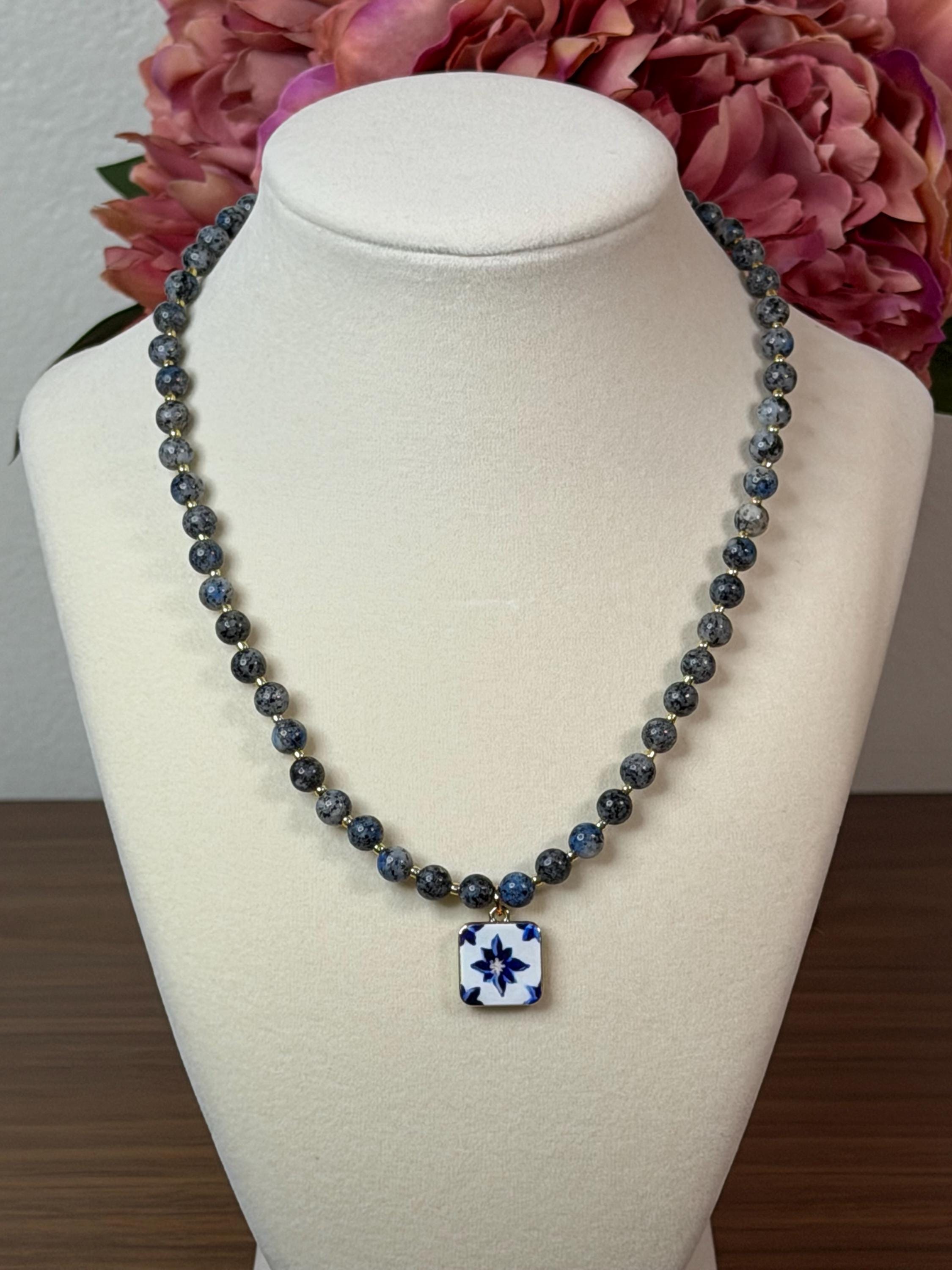 2026 Handmade Beaded Gemstone Necklaces – Floral Charm, Delicate Jewelry