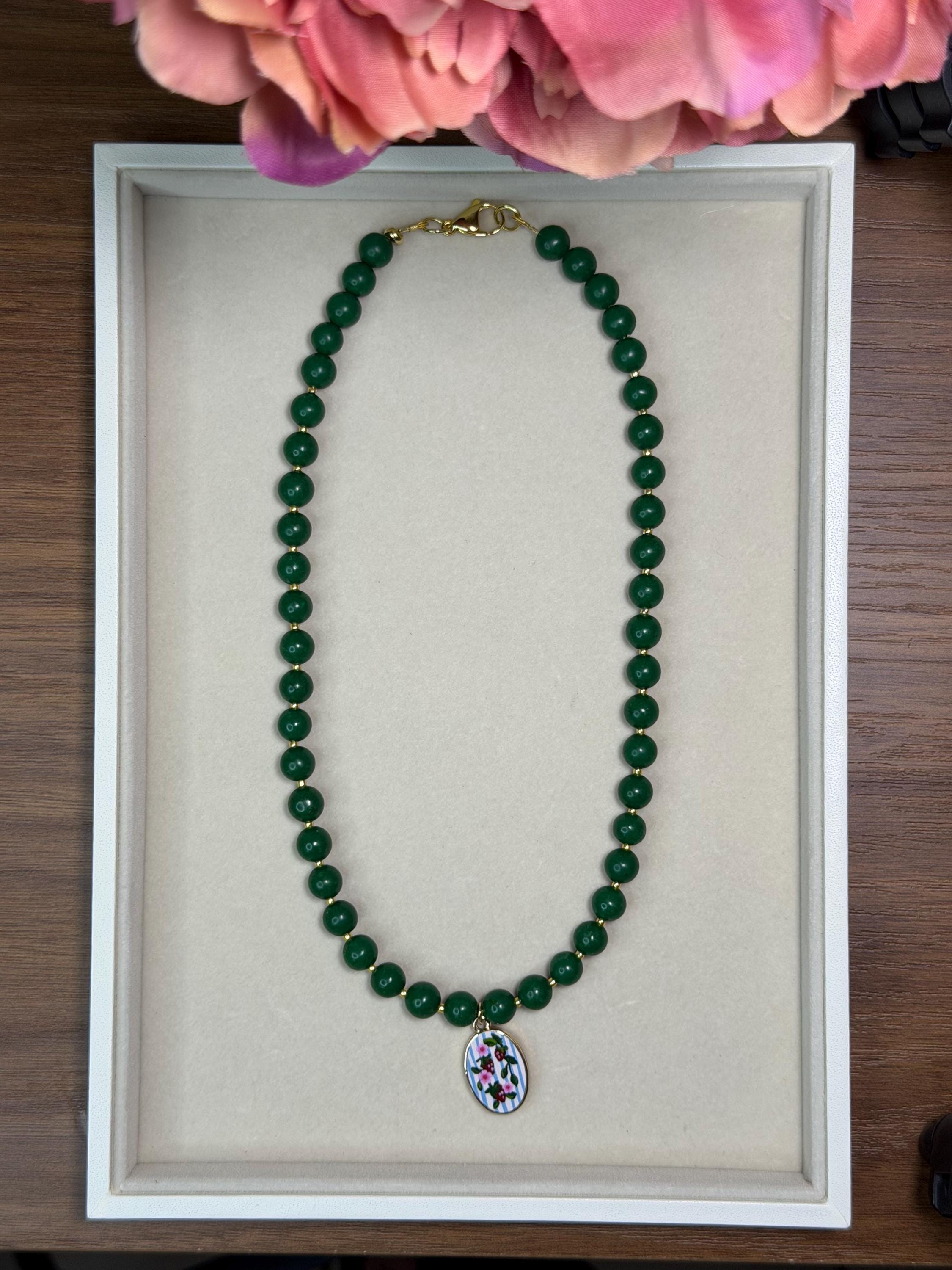 2026 Handmade Beaded Gemstone Necklaces – Floral Charm, Delicate Jewelry