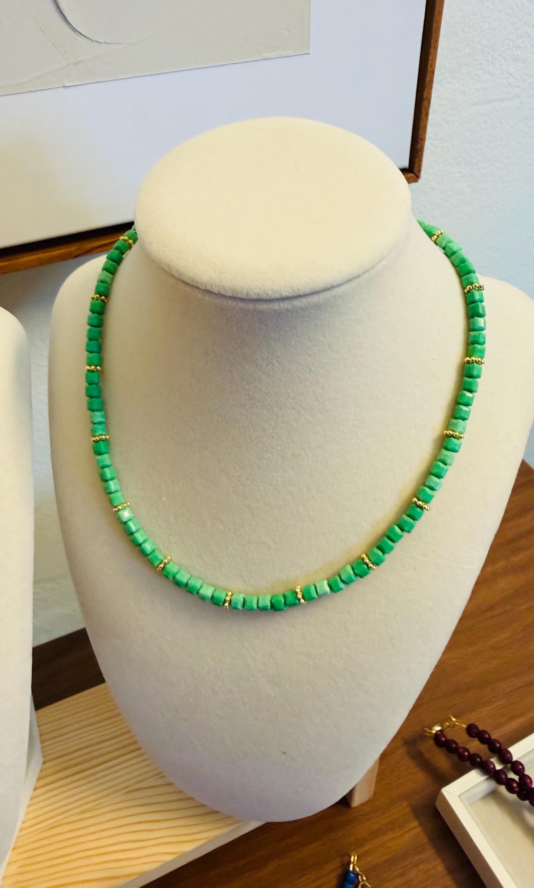 The 2026 Agate Cube Color Collection - 17.0” necklaces in vibrant colors
