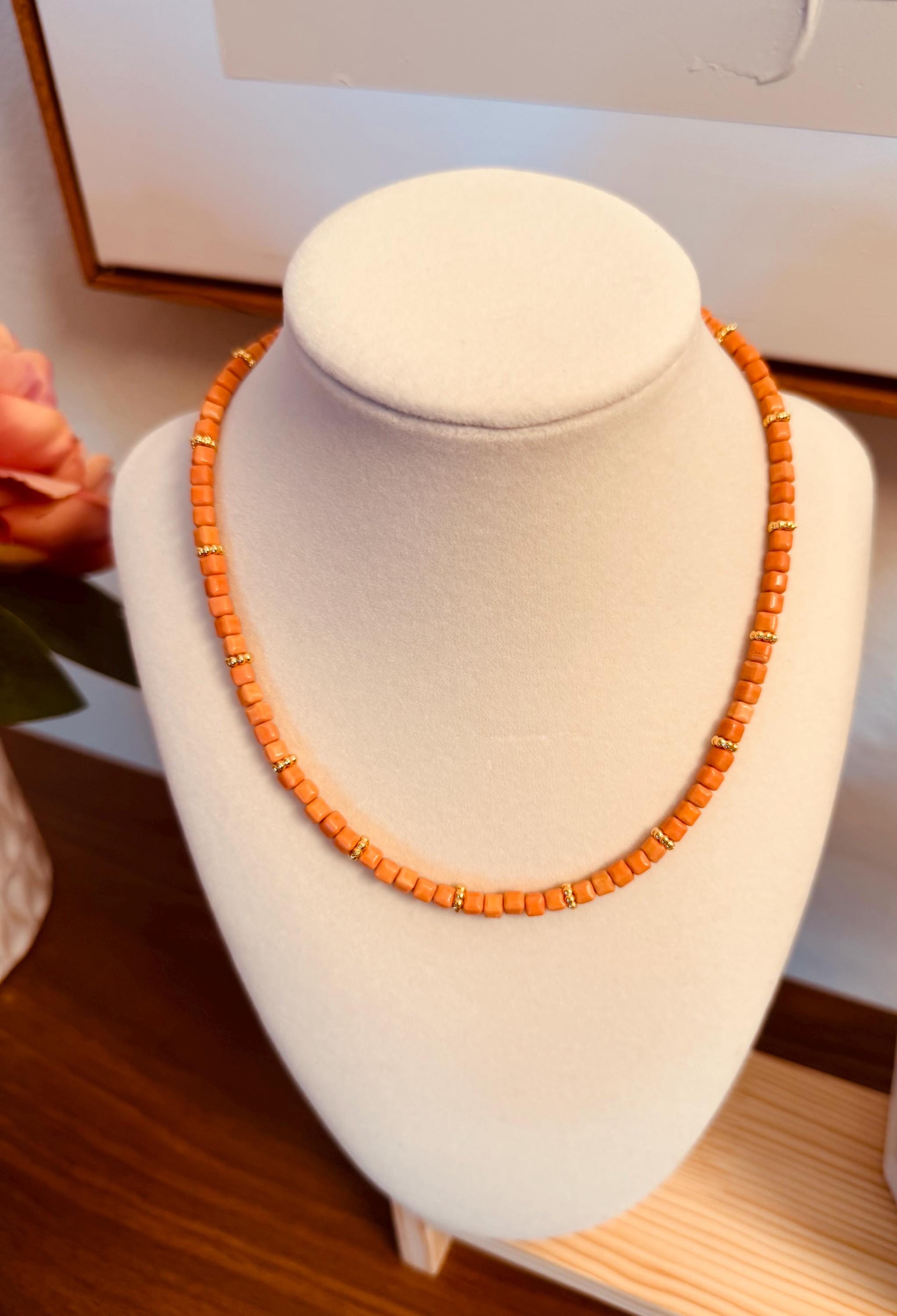 The 2026 Agate Cube Color Collection - 17.0” necklaces in vibrant colors