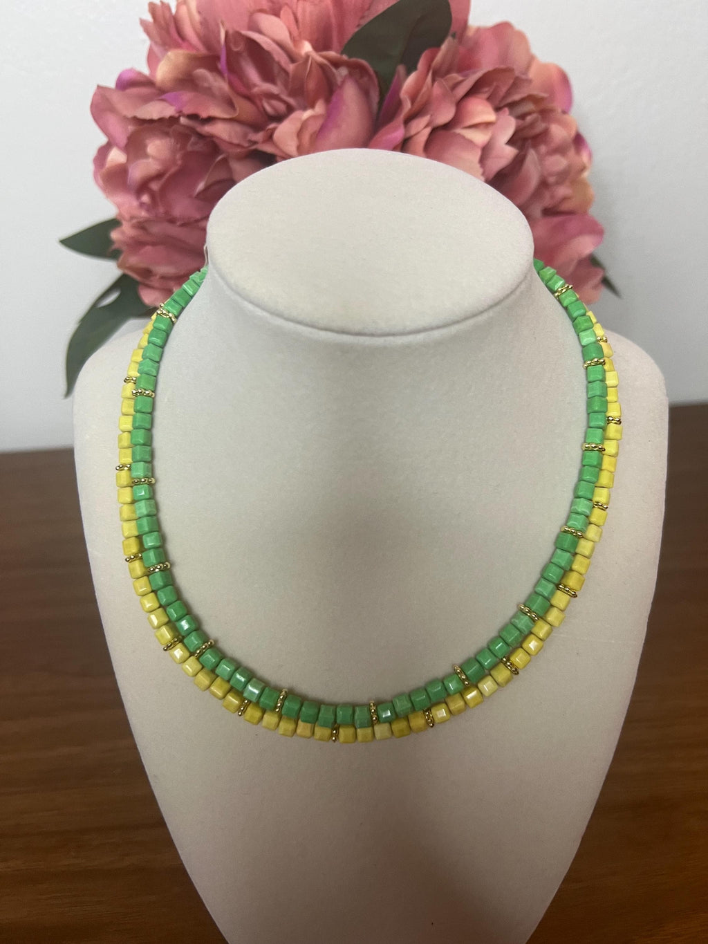The 2026 Agate Cube Color Collection - 17.0” necklaces in vibrant colors