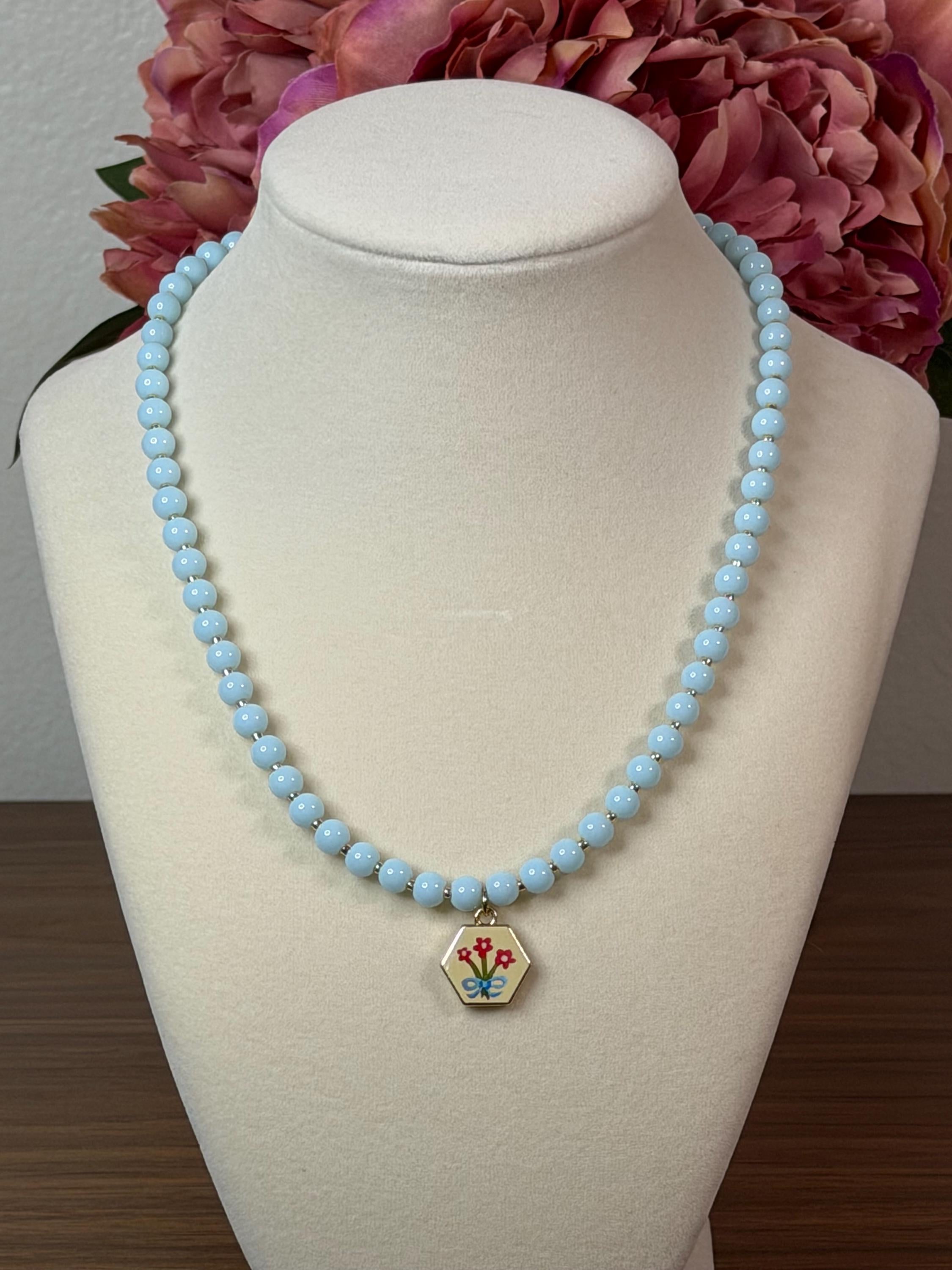 2026 Handmade Beaded Gemstone Necklaces – Floral Charm, Delicate Jewelry