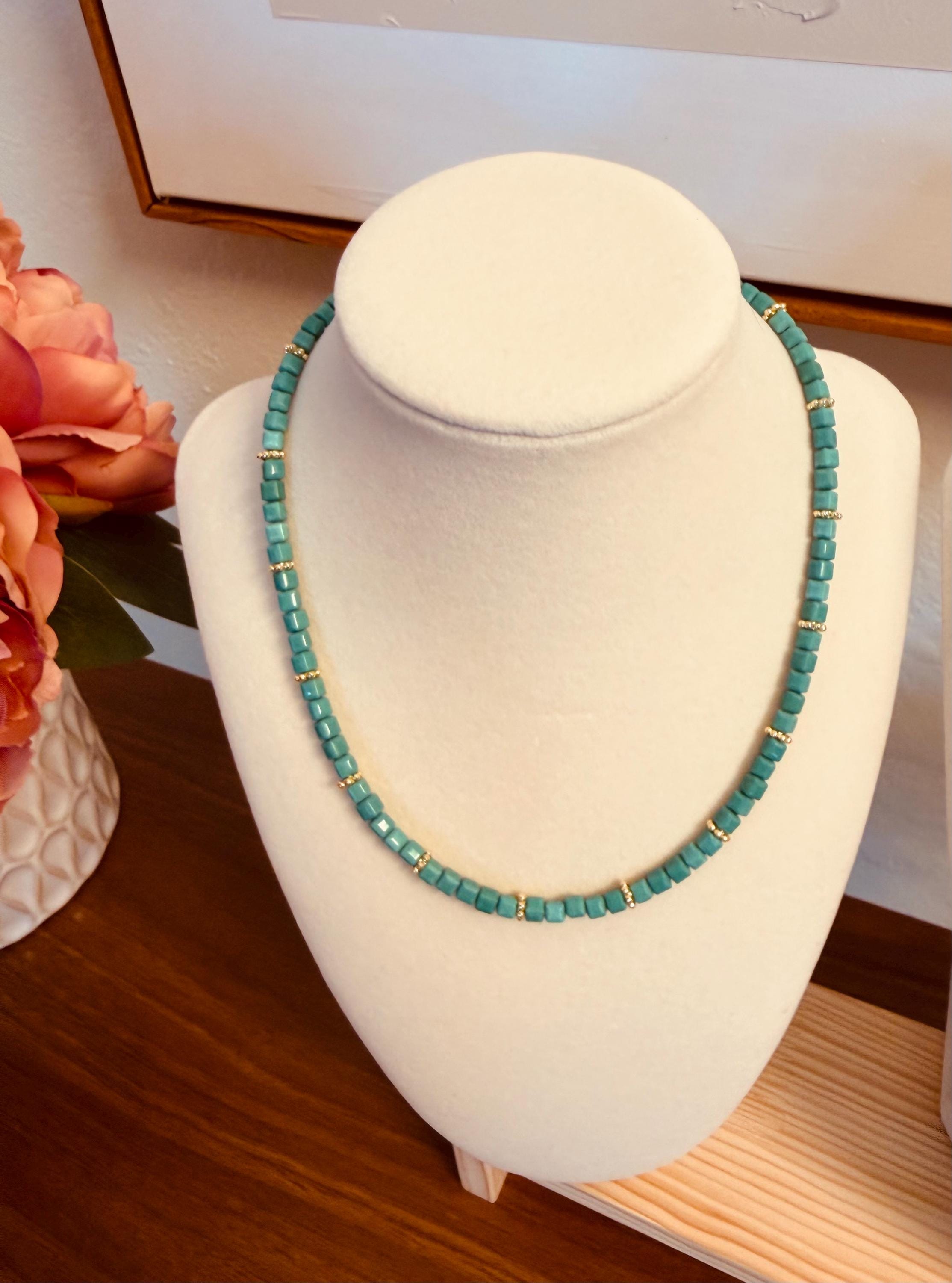 The 2026 Agate Cube Color Collection - 17.0” necklaces in vibrant colors