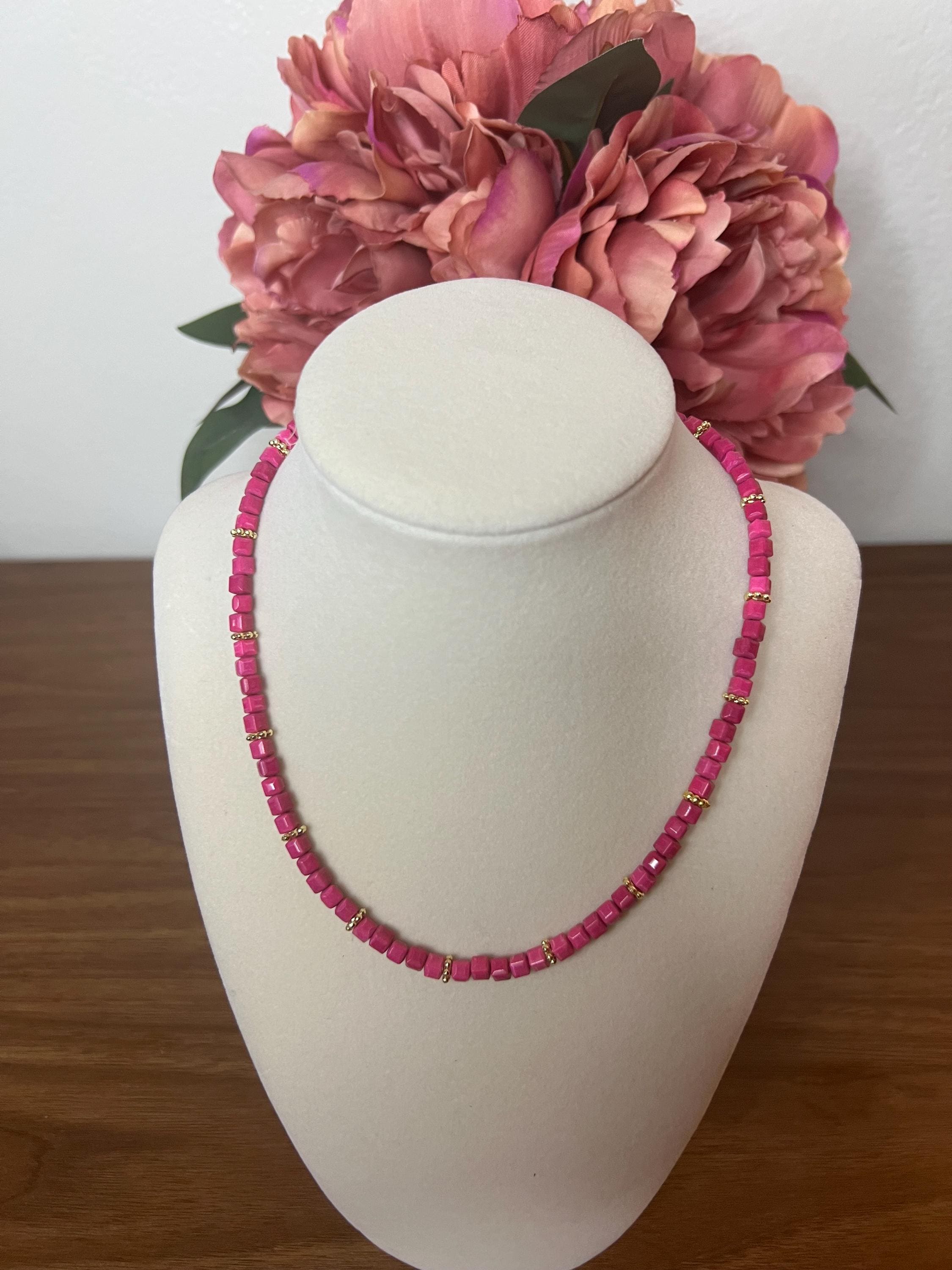 The 2026 Agate Cube Color Collection - 17.0” necklaces in vibrant colors